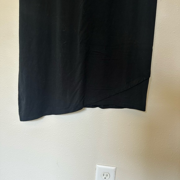 J JILL Wearever Asymmetrical Black Knee Length Dress - Picture 2 of 7